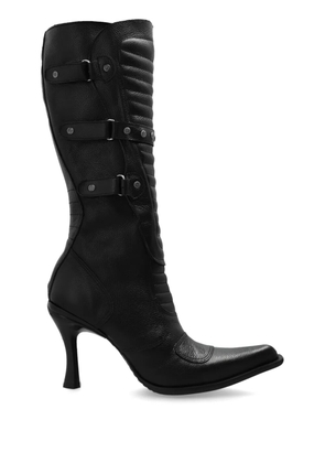 VETEMENTS studded leather boots - Black