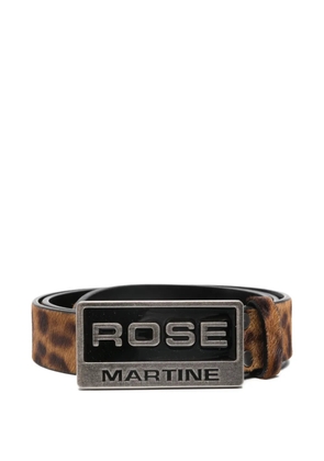 Martine Rose animal-print buckle belt - Brown