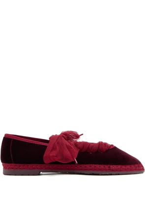 FLABELUS Ginevra tulle bow espadrilles - Red