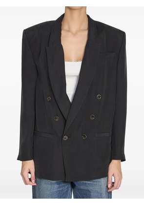 Saint Laurent double-breasted peak-lapel blazer - Black
