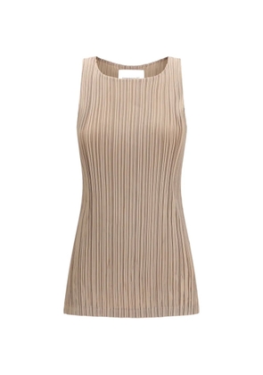 Gongdid Design pleated sleeveless top - Neutrals