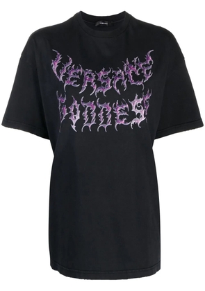 Versace logo-print cotton T-shirt - Black