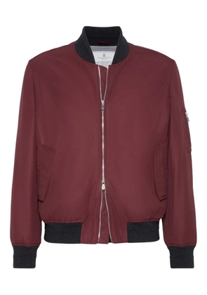 Brunello Cucinelli padded bomber jacket - Red