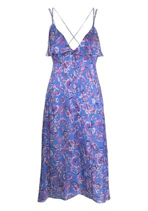 ISABEL MARANT Presly floral-print midi dress - Blue