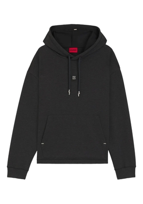 HUGO drawstring logo-detail hoodie - Grey