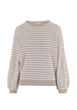 Bruno Manetti striped round-neck top - Neutrals