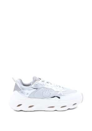 PINKO logo embossed sneakers - White