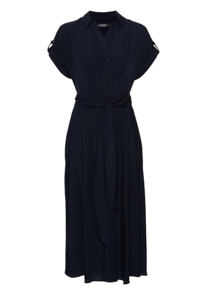Lauren Ralph Lauren V-neck georgette midi dress - Blue