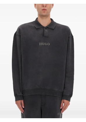HUGO embroidery-logo polo shirt - Grey