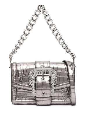 Versace Jeans Couture Baroque buckle crossbody bag - Silver
