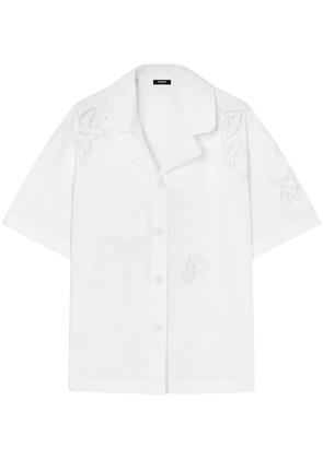 Versace Sangallo-embroidered cotton shirt - White