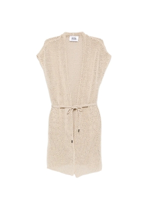 ALPHA STUDIO openwork cardigan - Neutrals