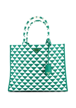 Prada Pre-Owned Symbole Shopper Jacquard Large tote bag - Green