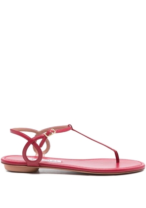 Aquazzura Almost Bare leather T-bar sandals - Red