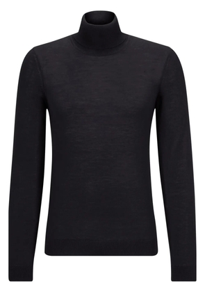 BOSS cotton roll-neck jumper - Black