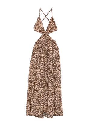 ZIMMERMANN Wanderlust braid-trim midi dress - Brown