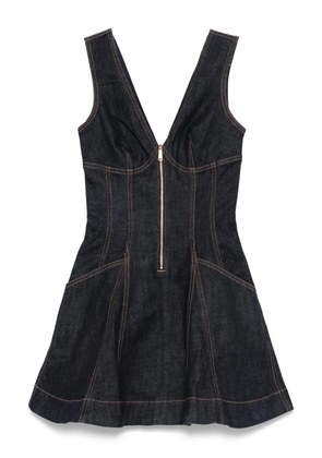 Self-Portrait denim mini dress - Blue