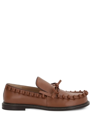 JW Anderson ruffled-trim loafers - Brown