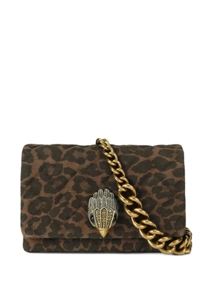 Kurt Geiger London mini Kensington leopard-print cross body bag - Brown