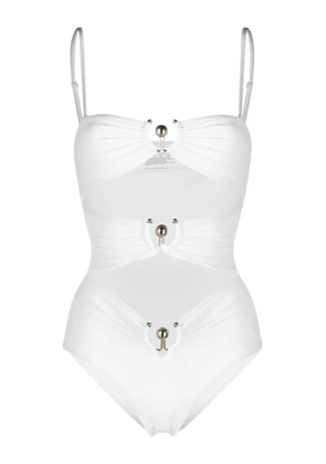 Christopher Esber square neck cut-out swimsuit - White