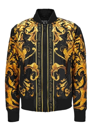 Versace Jeans Couture baroque-print bomber jacket - Black