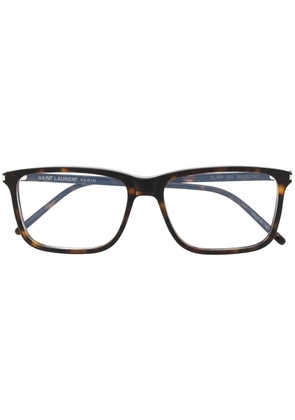 Saint Laurent Eyewear tortoiseshell-effect glasses - Brown