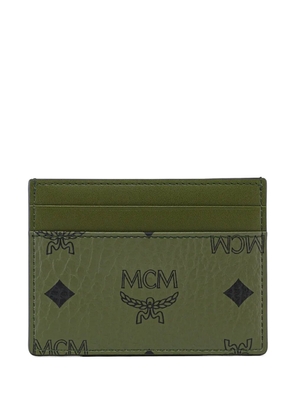 MCM Visetos monogram canvas cardholder - Green