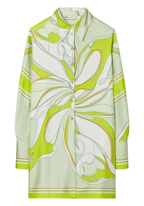 Tory Burch floral-print silk shirt - Neutrals