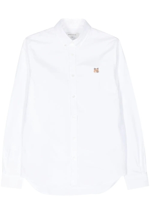 Maison Kitsuné Fox Head-embroidered shirt - White