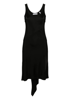 Helmut Lang asymmetric-hem midi dress - Black