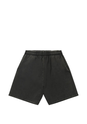 ENTIRE STUDIOS elastic-waistband cotton track shorts - Black