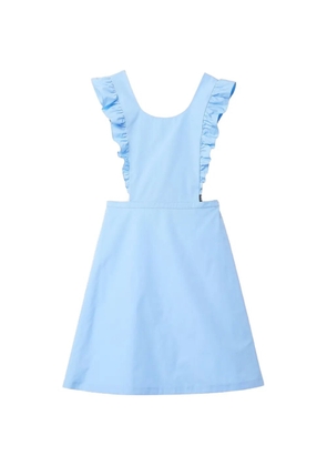 Miu Miu ruffled poplin midi dress - Blue