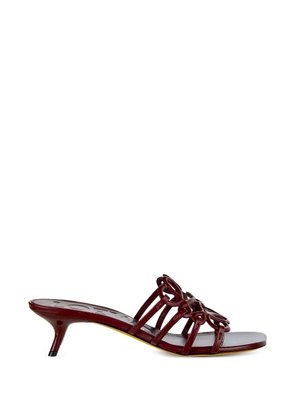 LOEWE Anagram cutout heeled sandals - Red