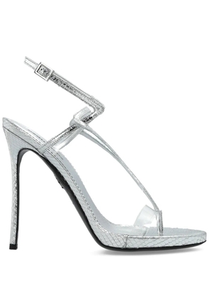 DSQUARED2 140mm leather heeled sandals - Silver