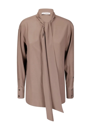 Alberto Biani tie-neck shirt - Neutrals