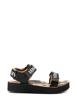 Versace Jeans Couture logo-strap sandals - Black