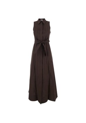 P.A.R.O.S.H. sleeveless belted dress - Brown