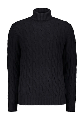 Moorer Gordon cable-knit roll-neck sweater - Blue
