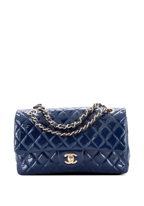 CHANEL Pre-Owned Classic Double Flap Bag Quilted Patent Medium shoulder bag - Blue