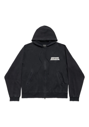 Balenciaga hooded zip sweater - Black