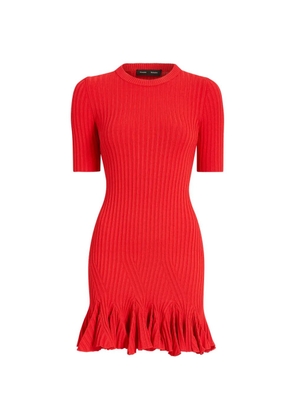 Proenza Schouler Leandra ribbed mini dress - Red