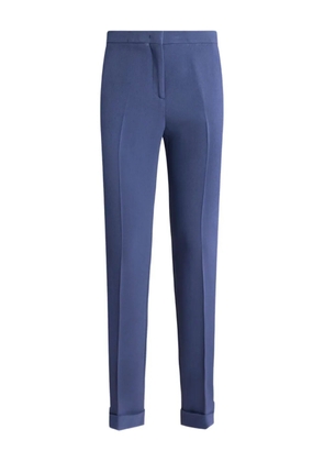 ETRO Cady cigarette cuffed trousers - Blue