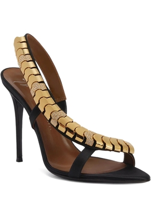Giuseppe Zanotti 105mm Dafne satin slingback sandals - Black