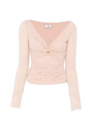 Elisabetta Franchi V-neck long-sleeve T-shirt - Pink