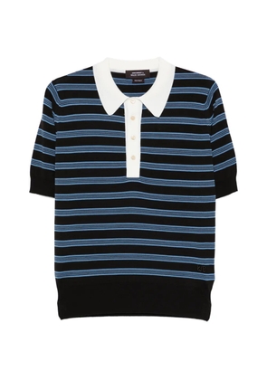 Wales Bonner x John Smedley striped polo shirt - Brown