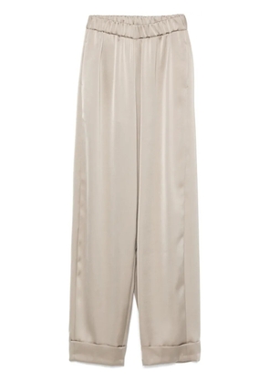 Blanca Vita satin trousers - Neutrals