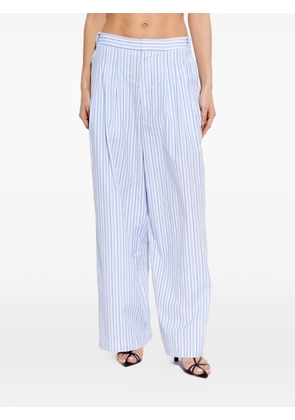 rag & bone striped-pleated trousers - White