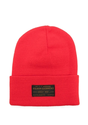 Filson logo-patch beanie - Red