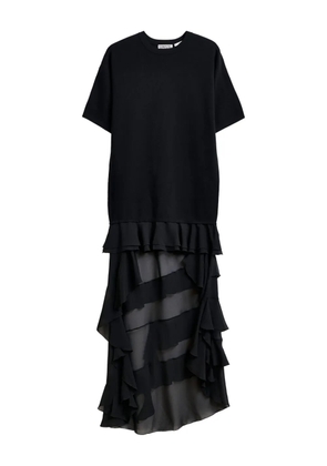 Essentiel Antwerp Imaille ruffled sheer mini dress - Black