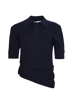 Victoria Beckham twist-detail polo top - Blue